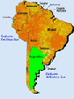 Ubicación en Sudamérica